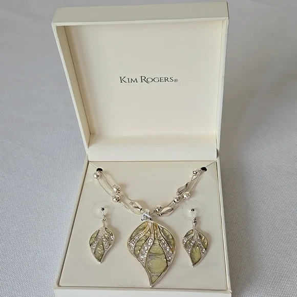 Kim Rogers Silver and Gold Leaf Jewelry Set - Picture 1 of 3